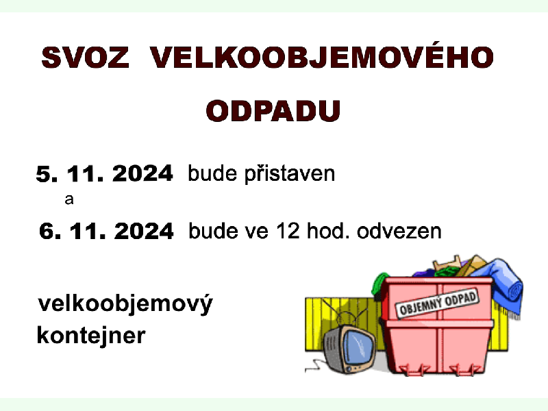 Svoz velkoobjemového odpadu